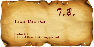Tiba Bianka névjegykártya