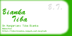 bianka tiba business card